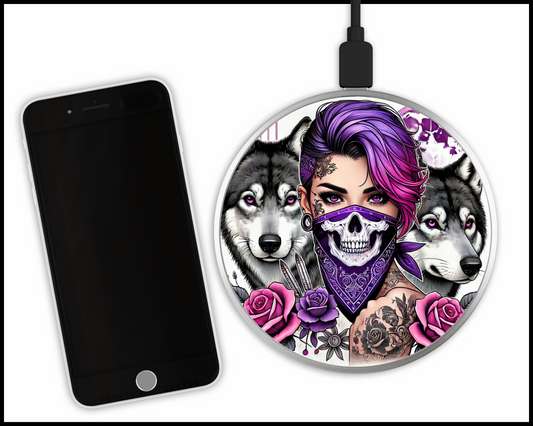 Sexy Bad Ars@ and Wolves Sublimated Wireless Phone Charger (188)