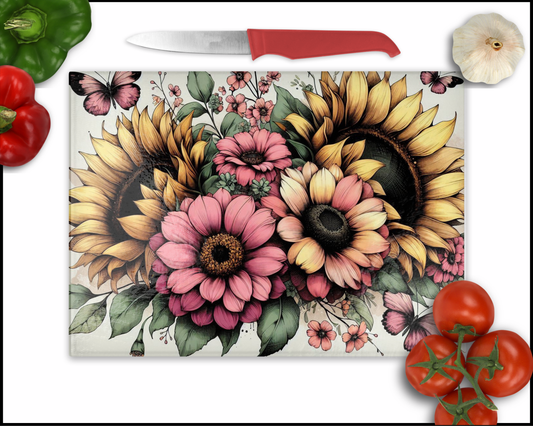 Floral Sublimated Cutting Board (098)