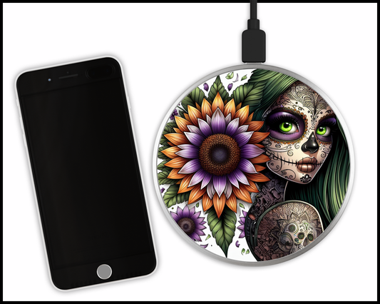 Mandala Women Sublimated Wireless Phone Charger (139)