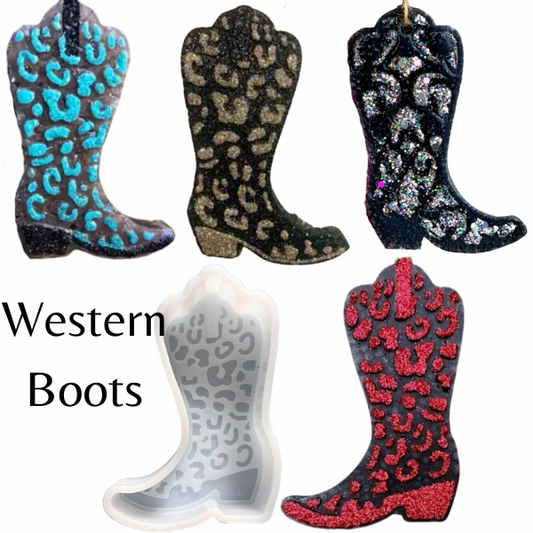 Western Boots Blinged Car Freshie