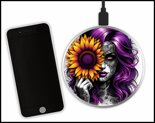 Mandala Women Sublimated Wireless Phone Charger (153)