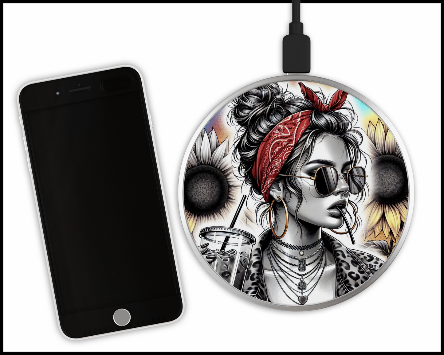 Sexy Bad Ars@ Sublimated Wireless Phone Charger (093)