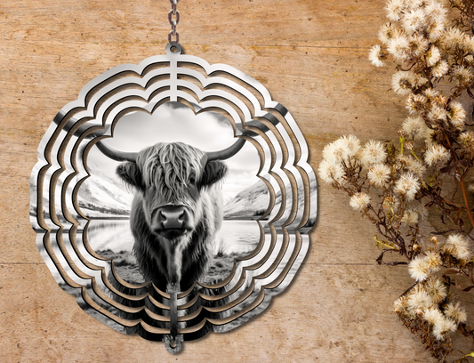 Highland Cow Wind Spinner (179)