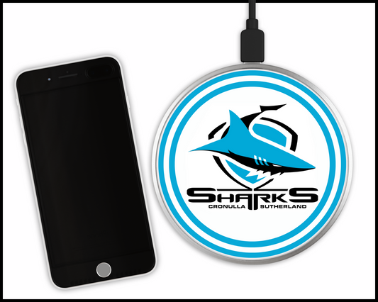 Cronulla Sharks Sublimated Wireless Phone Charger