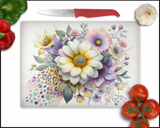 Floral Sublimated Cutting Board (099)