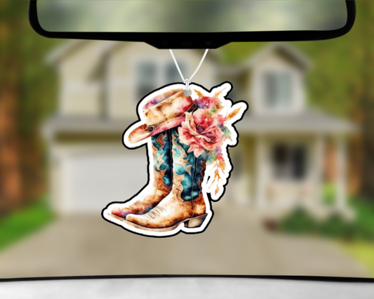 Cowgirl Boots Car Air Freshener