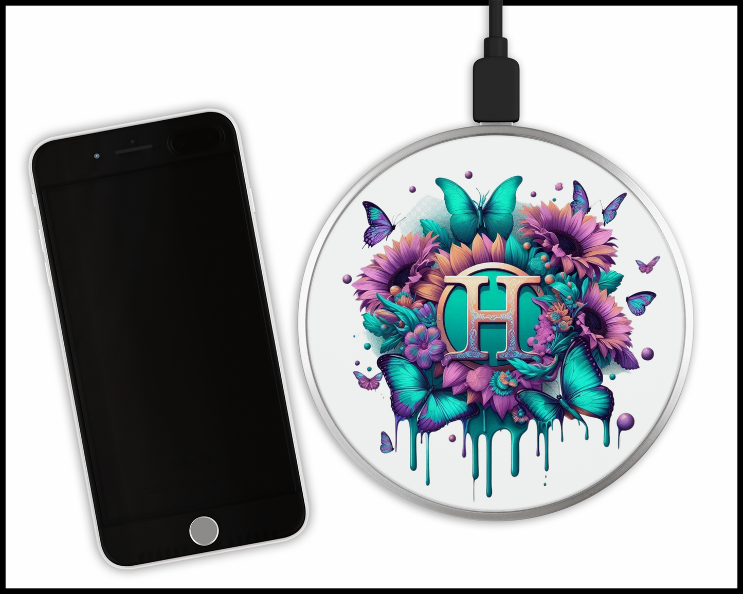 Hermes Inspired Sublimated Wireless Phone Charger (340)