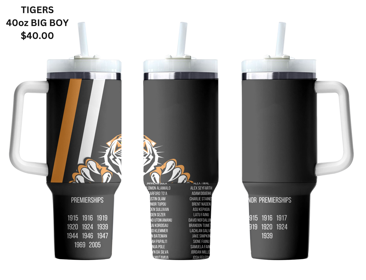 West Tigers Big Boy Tumbler