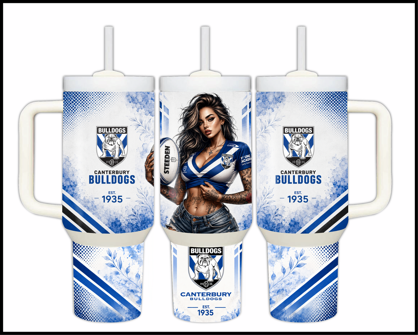Big Guzzler 40oz Canterbury Bulldogs Stainless Steel Tumbler (947)