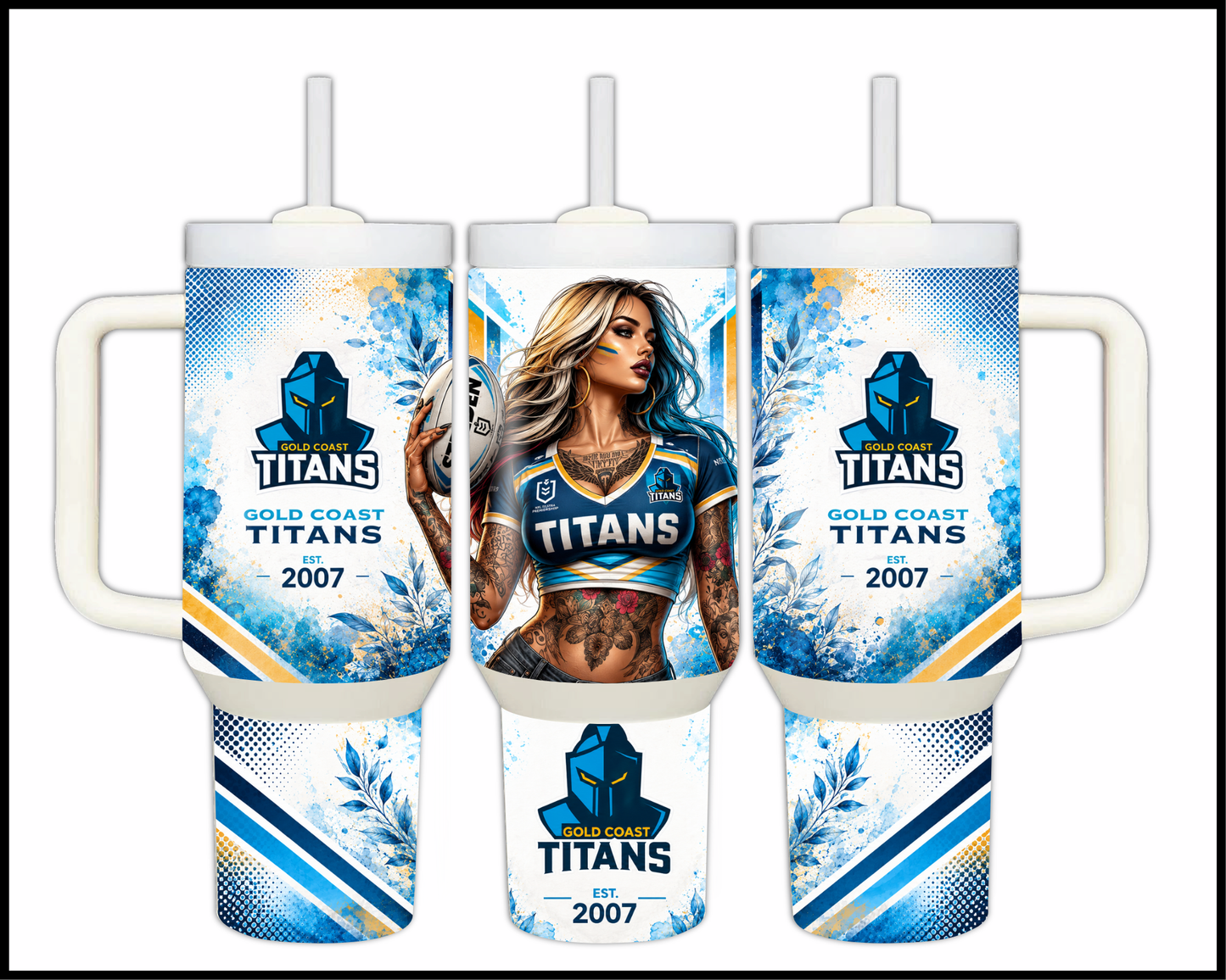 Big Guzzler 40oz Gold Coast Titans Steel Tumbler (950)