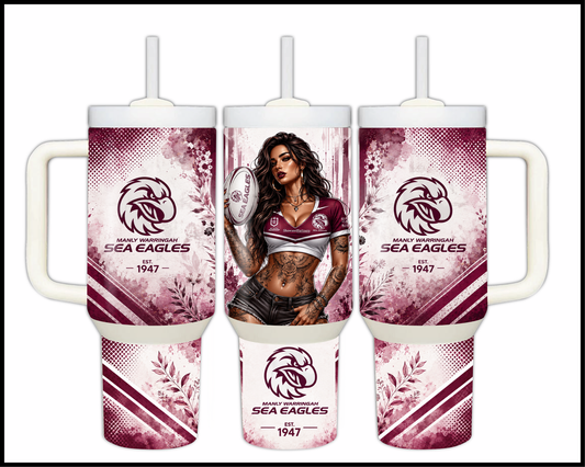 Big Guzzler Manly Sea Eagles Stainless Steel Tumbler (951)