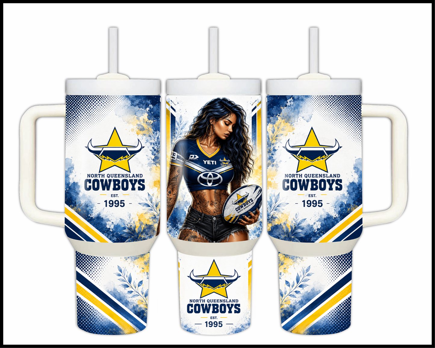 Big Guzzler 40oz North Queensland Cowboys Steel Tumbler (955)