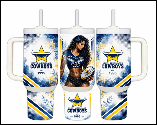 Big Guzzler North Queensland Cowboys Stainless Steel Tumbler (955)