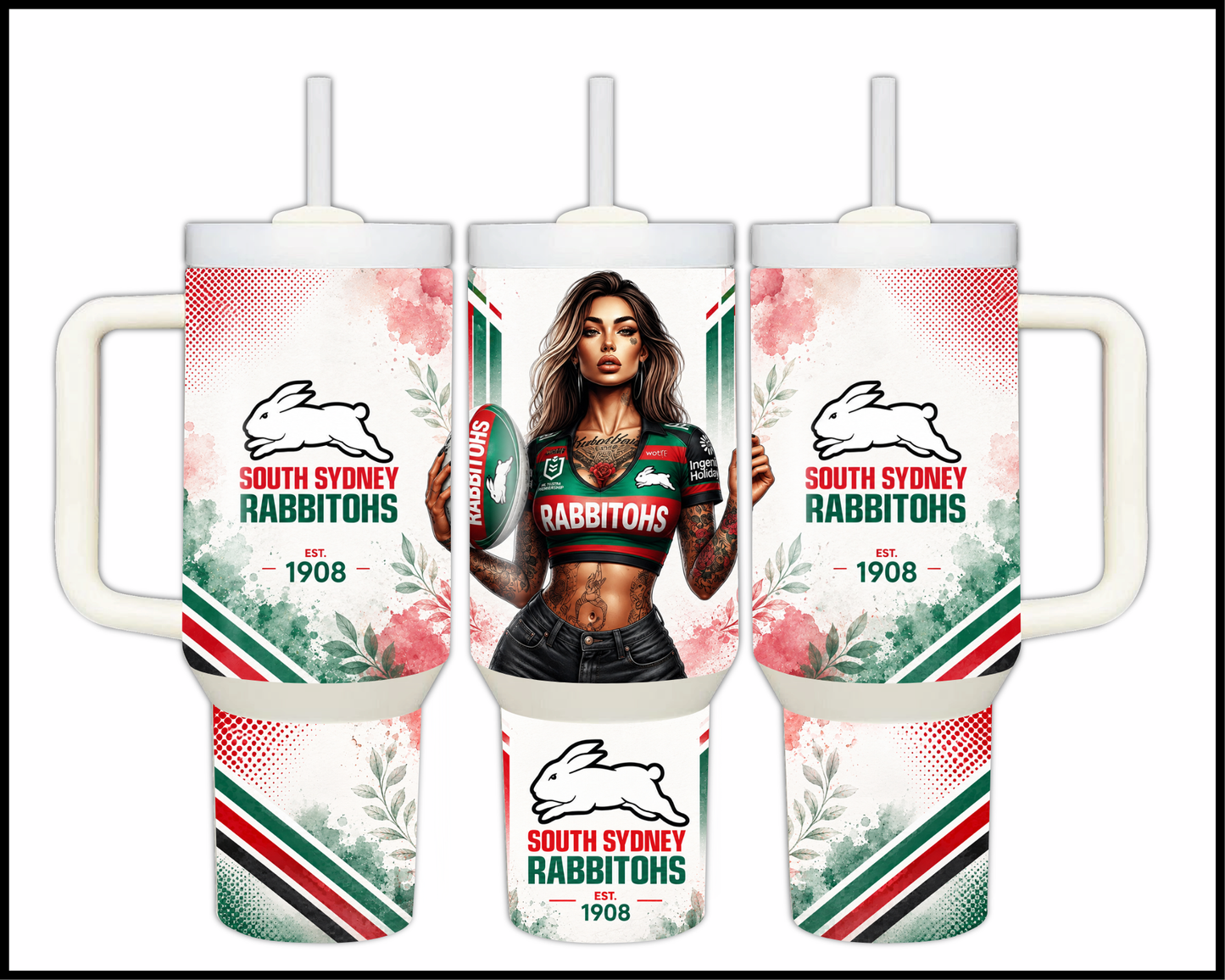 Big Guzzler 40oz South Sydney Rabbitohs Steel Tumbler (960)