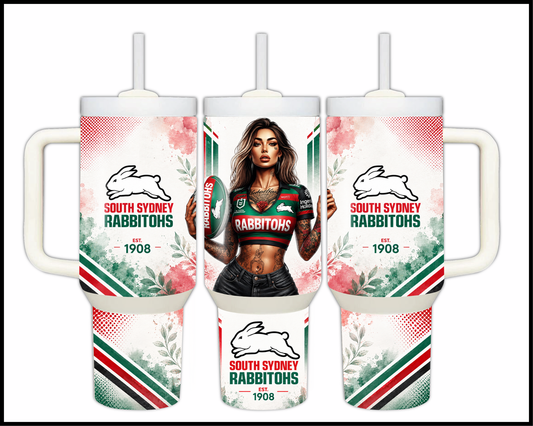 Big Guzzler South Sydney Rabbitohs Stainless Steel Tumbler (960)