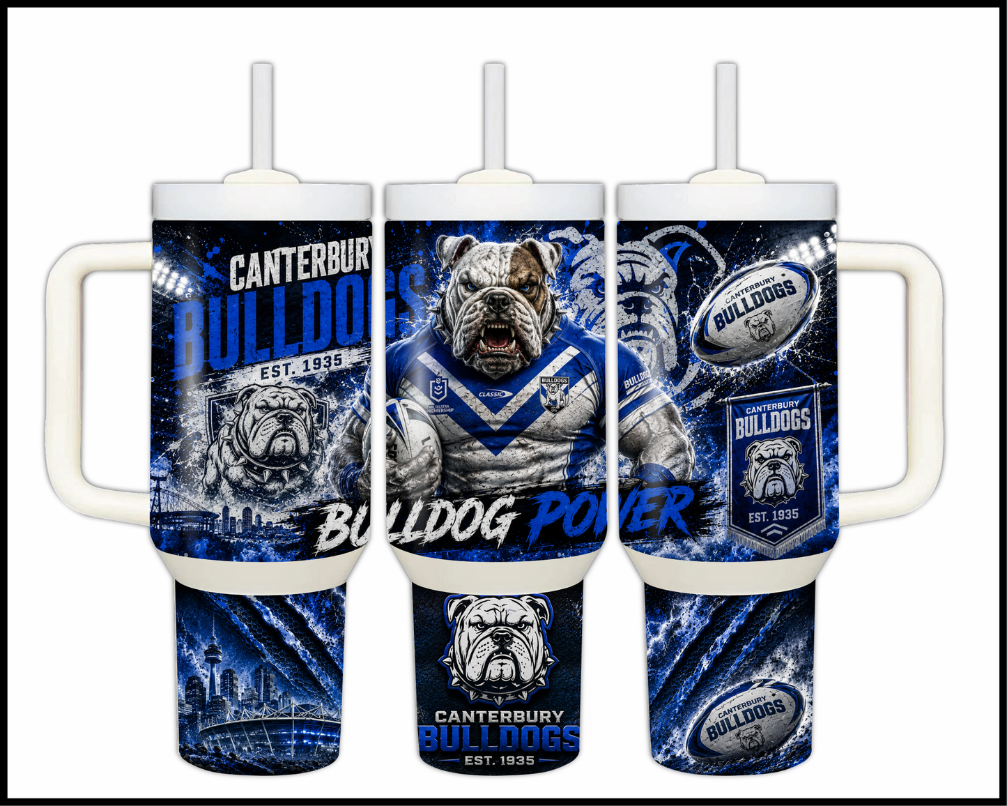 Big Guzzler 40oz Canterbury Bulldogs Stainless Steel Tumbler (909)