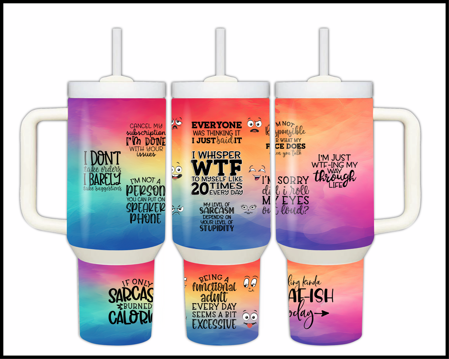 The Daily Sarcasm Big Guzzler 40oz Stainless Steel Tumbler (010)