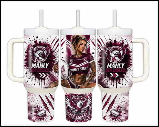 Big Guzzler Manly Sea Eagles Stainless Steel Tumbler (938)