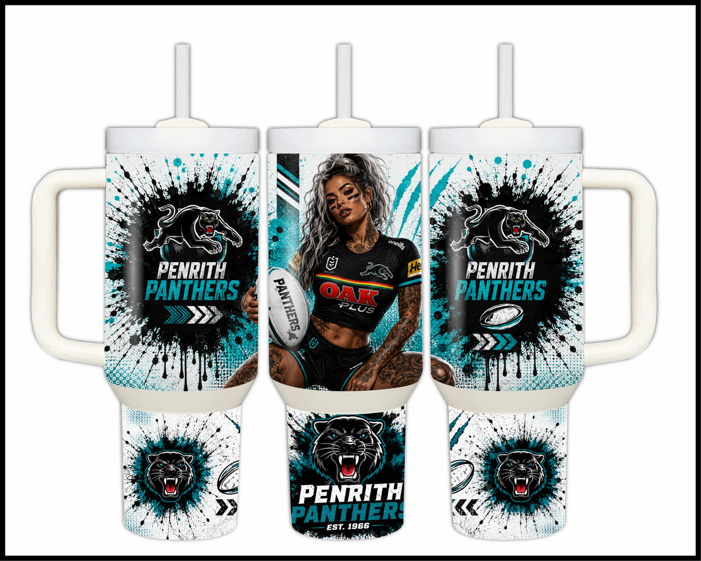 Big Guzzler 40oz Penrith Panthers Stainless Steel Tumbler (932)