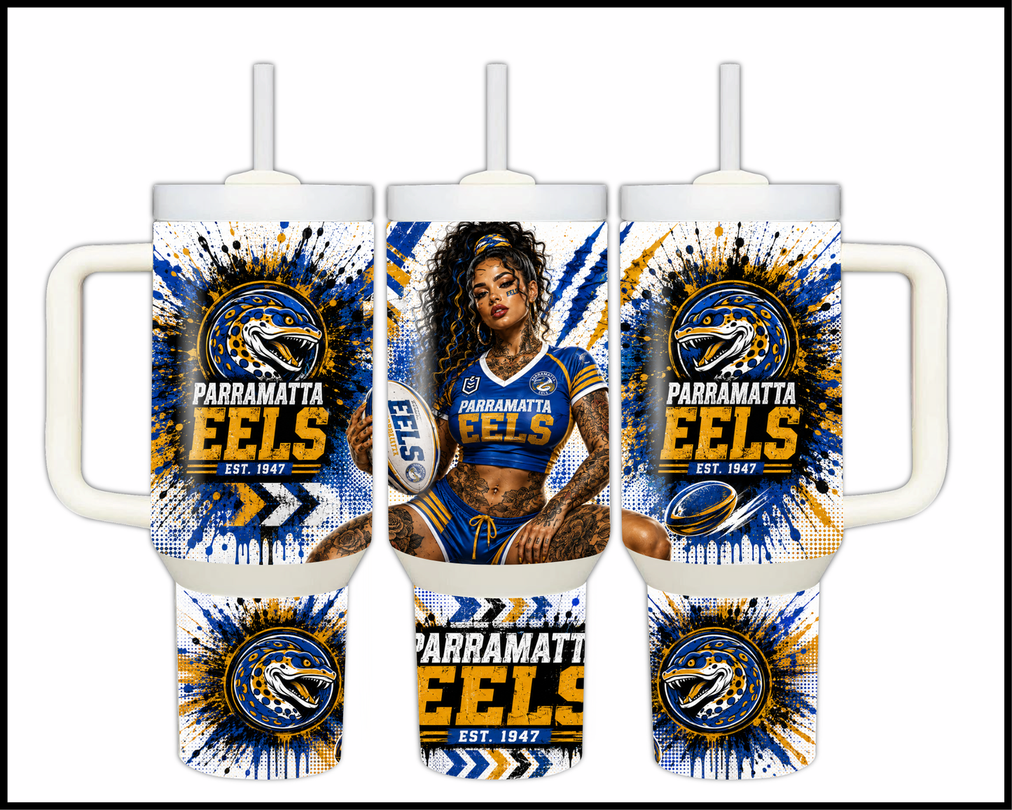 Big Guzzler 40oz Parramatta Eels Stainless Steel Tumbler (933)