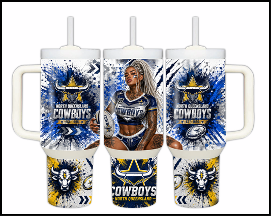 Big Guzzler North Queensland Cowboys Stainless Steel Tumbler (934)