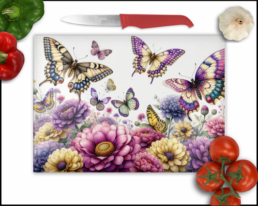 Floral Butterflies Sublimated Cutting Board (101)