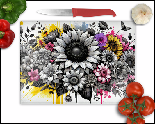 Floral Butterflies Sublimated Cutting Board (102)