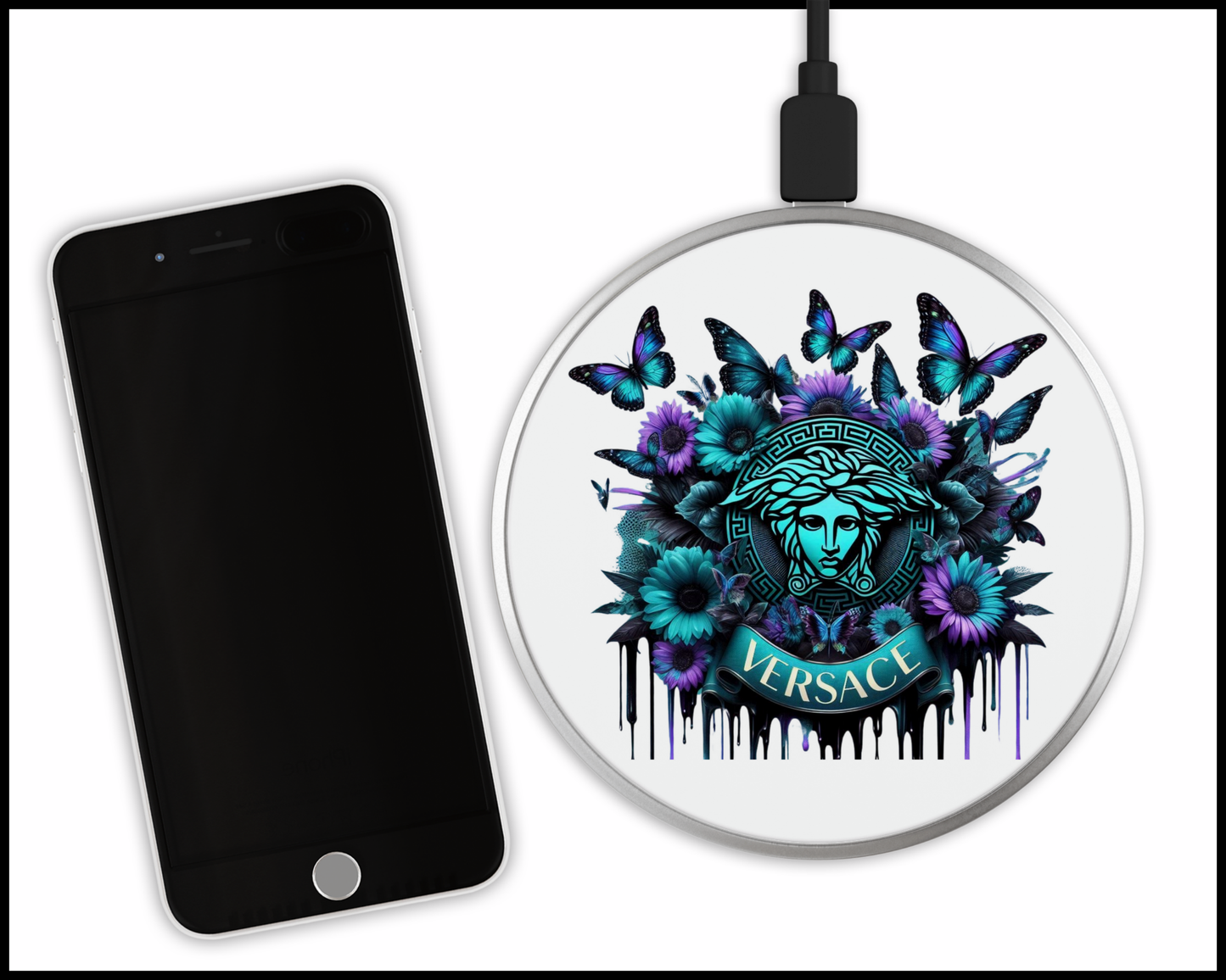 Versace Inspired Sublimated Wireless Phone Charger (343)