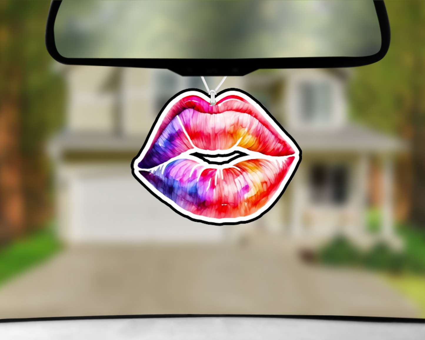 Rainbow Lips Car Air Freshener