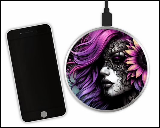 Mandala Women Sublimated Wireless Phone Charger (147)