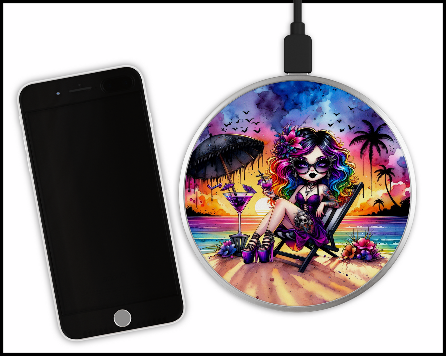 Sea The Beauty In Each Day Sublimated Wireless Phone Charger (297)