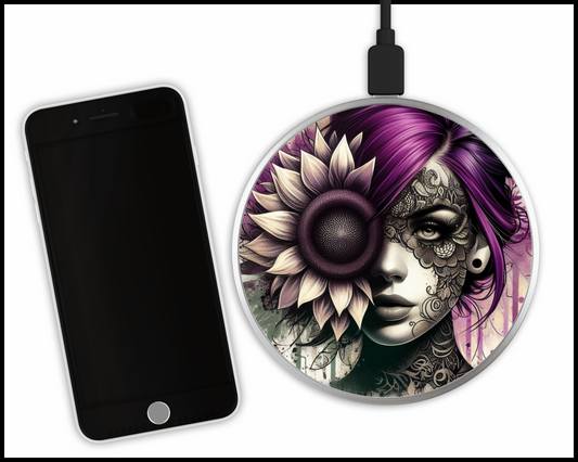 Mandala Women Sublimated Wireless Phone Charger (148)