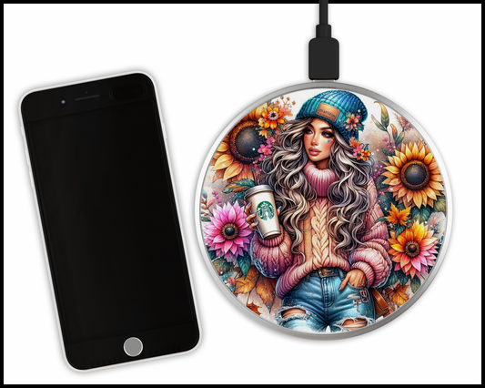 Beautiful Amongst The Flowers Sublimated Wireless Phone Charger (448)