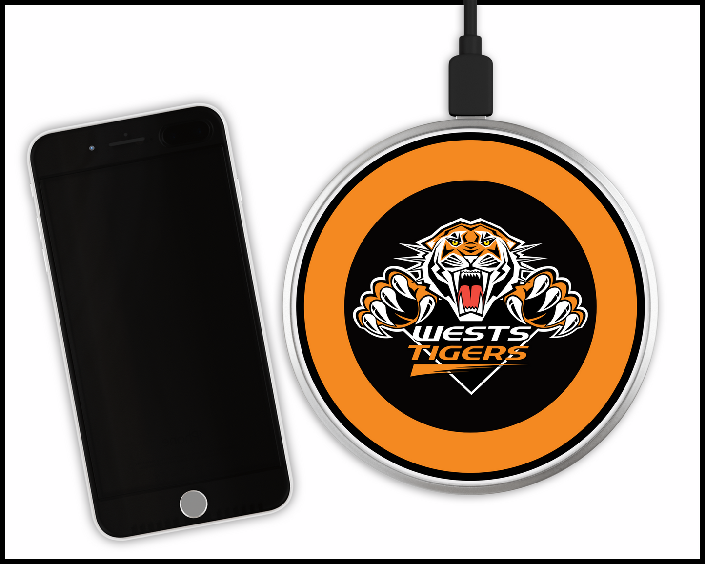 Wests Tigers Sublimated Wireless Phone Charger (002)