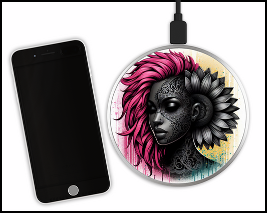 Mandala Women Sublimated Wireless Phone Charger (149)