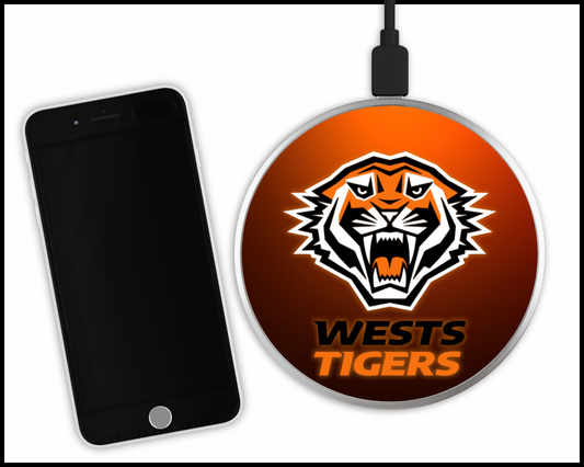 Wests Tigers Sublimated Wireless Phone Charger (003)