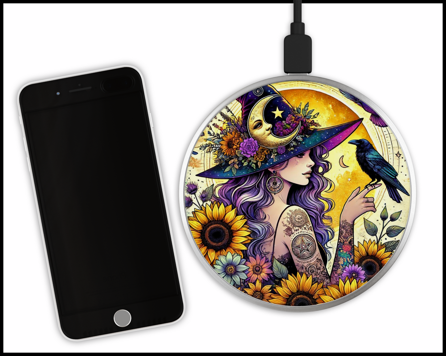 Elegant Witch Sublimated Wireless Phone Charger (299)