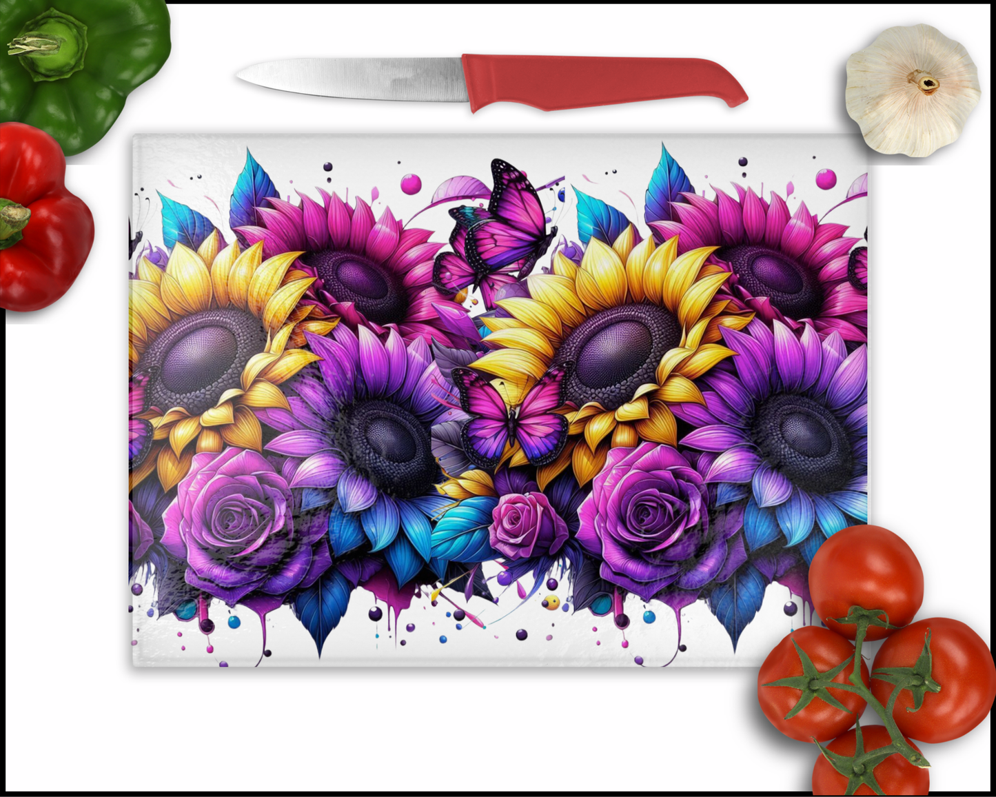 Floral Sublimated Cutting Board (063)