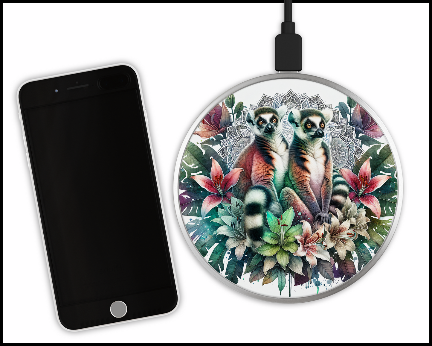 Tropical Animals Sublimated Wireless Phone Charger (004)