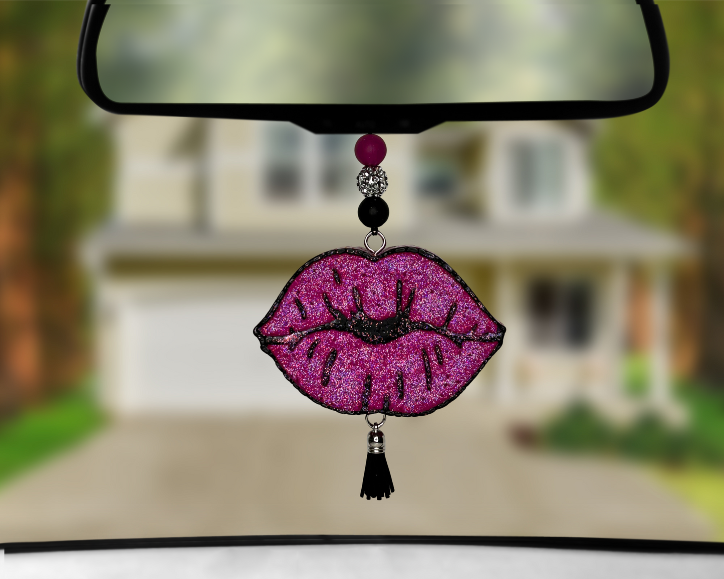 Smooch Lips Blinged Car Freshie