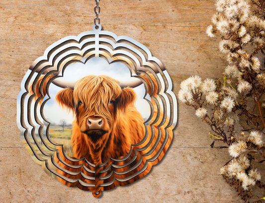 Highland Cow Wind Spinner (178)