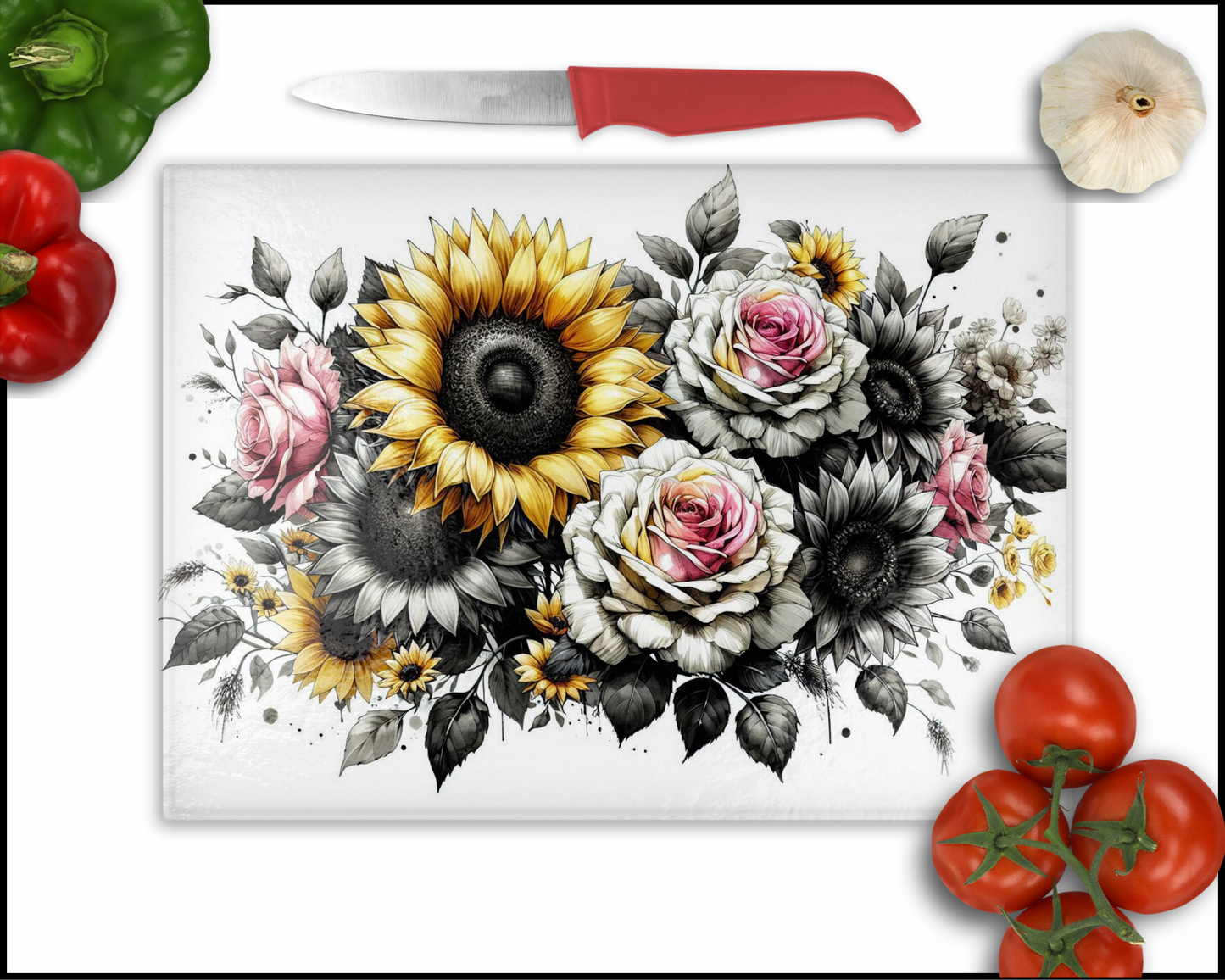 Floral Sublimated Cutting Board (109)