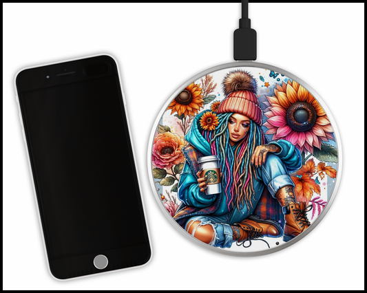 Beautiful Amongst The Flowers Sublimated Wireless Phone Charger (450)