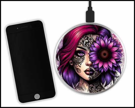 Mandala Women Sublimated Wireless Phone Charger (150)