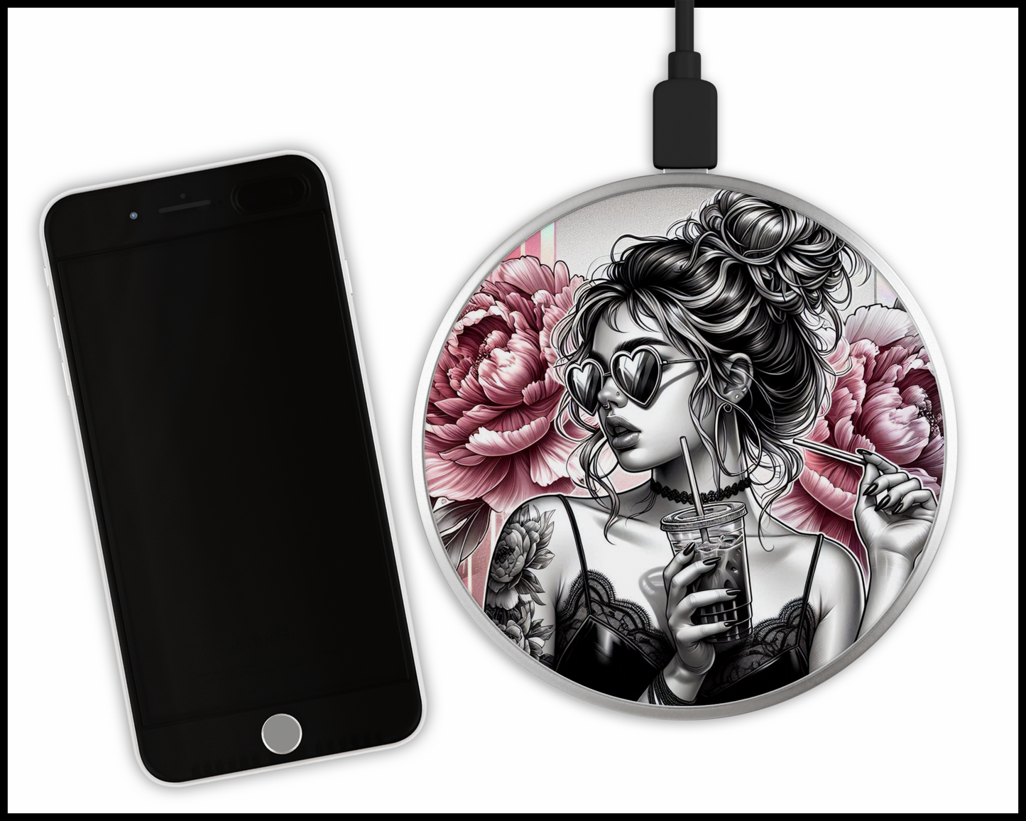 Sexy Bad Ars@ Sublimated Wireless Phone Charger (250)