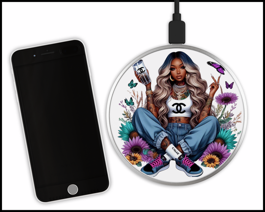 Chanel Inspired Sublimated Wireless Phone Charger (350)