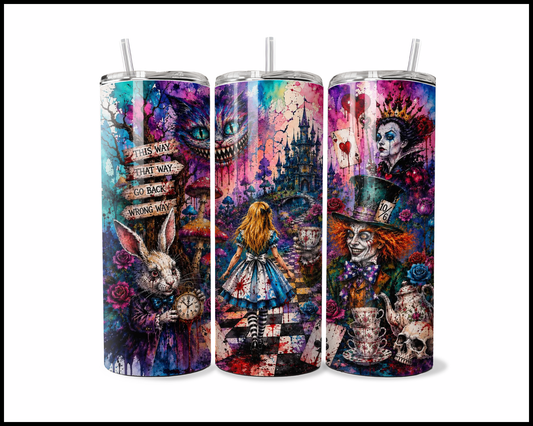 Lost in Wonderland Splatter Tumbler (5194)