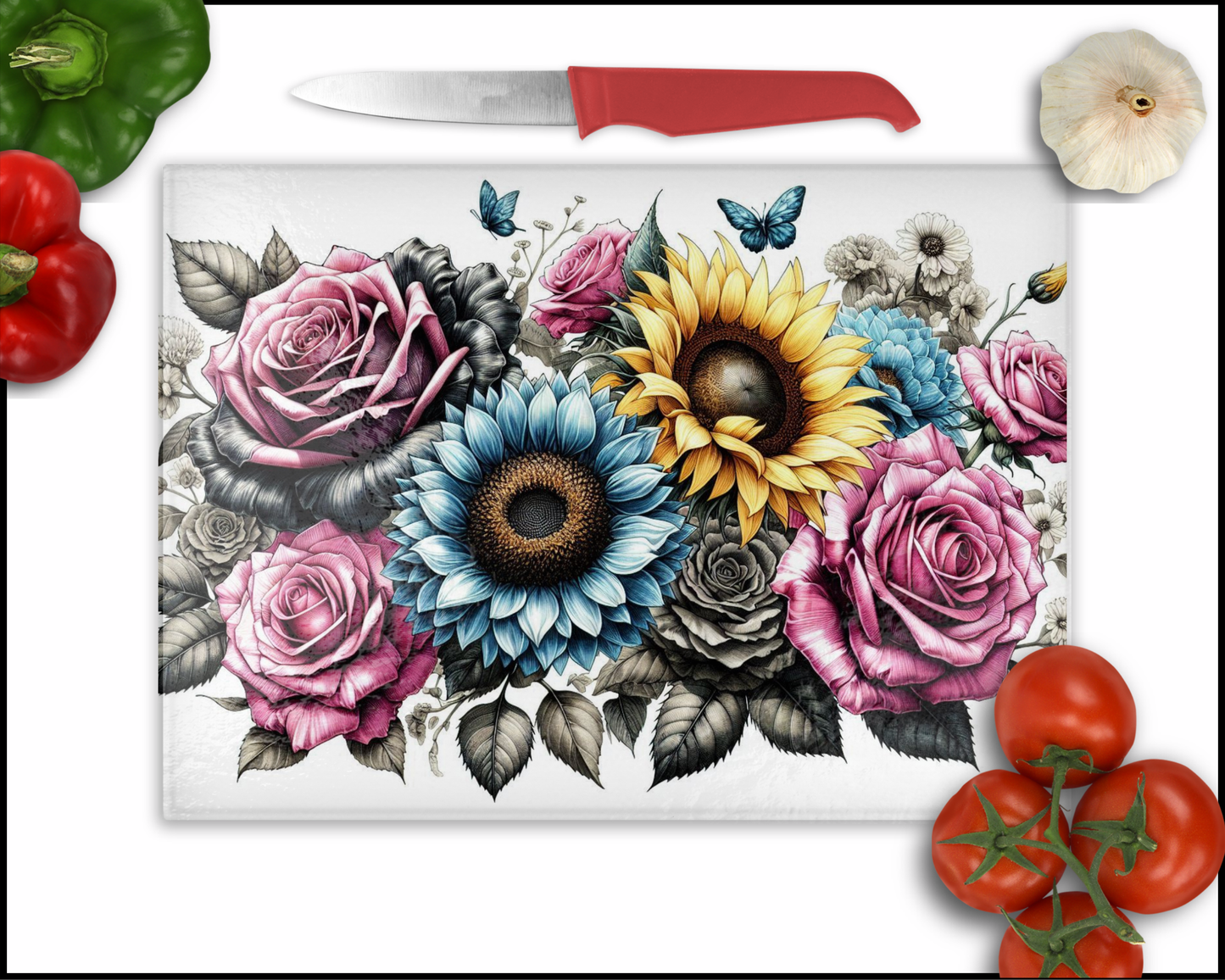 Floral Sublimated Cutting Board (111)