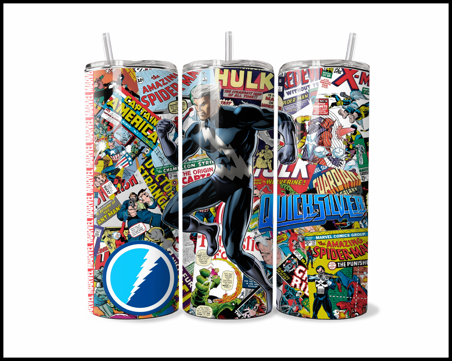 The Silver Speedster - Action-Packed Page-Turner Tumbler (5344)
