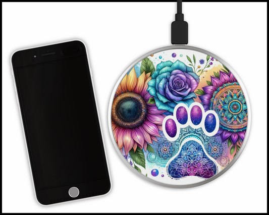 Paw Sublimated Wireless Phone Charger (053)